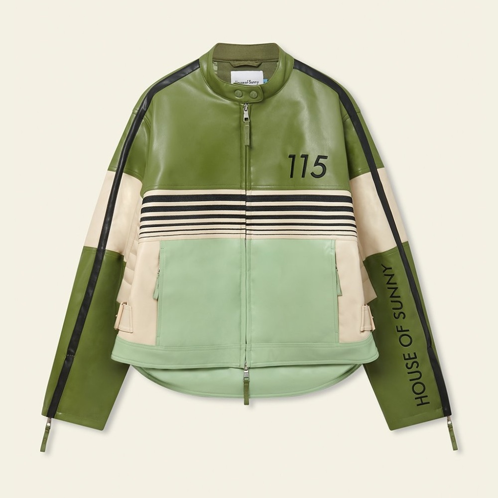 House of Sunny Racing Leather Jacket NWT